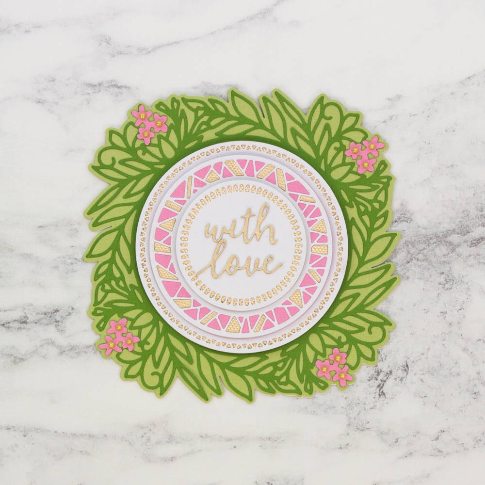 Tulip Terrace Layering Floral Frame Card by Claire Rhodes Brandon