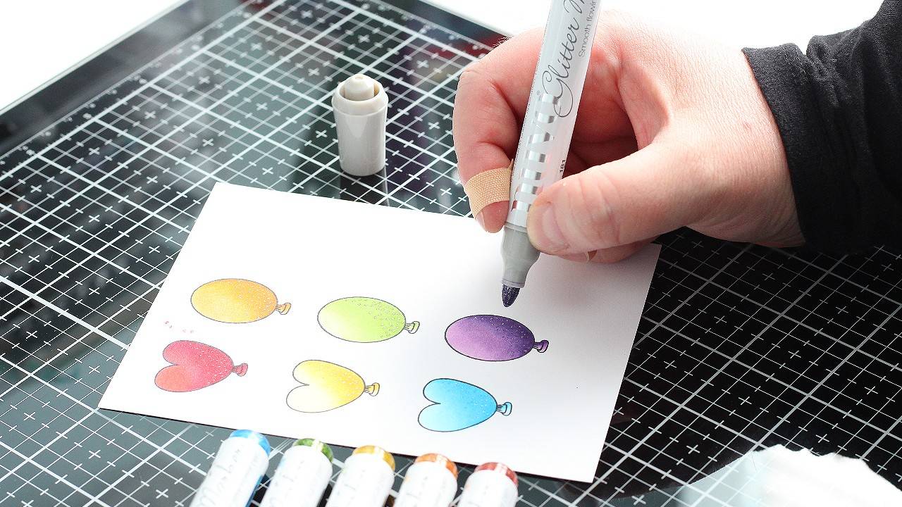 Nuvo Glitter Markers 3 ways with Michelle Short