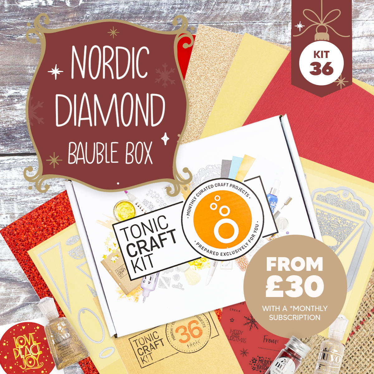 Tonic Craft Kit 36 - Nordic Diamond Bauble Box