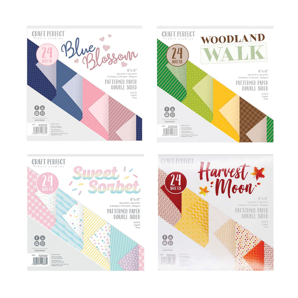 6x6 patterned card and paper packs