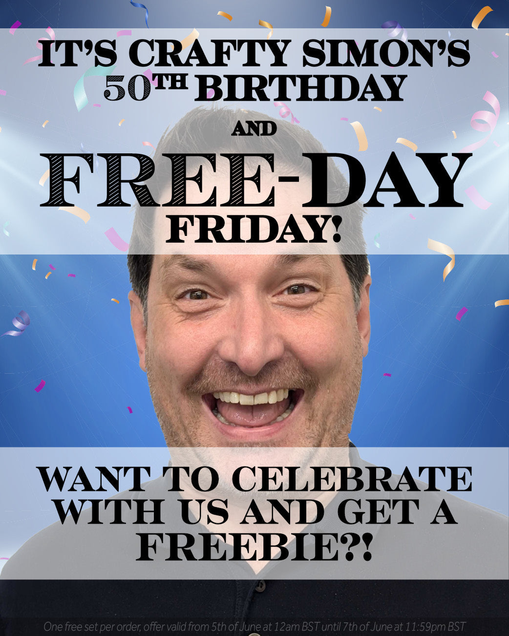 Simon's 50th Birthday Deals!