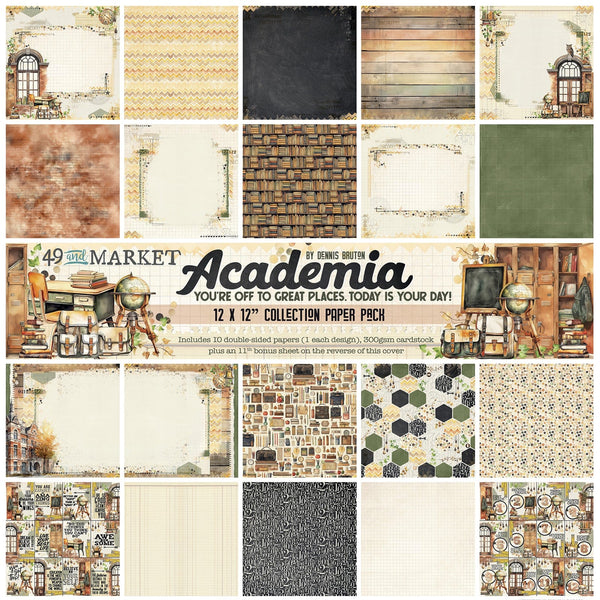49 and Market 49 And Market - Academia Collection - 12 x 12 Collection Paper Pack