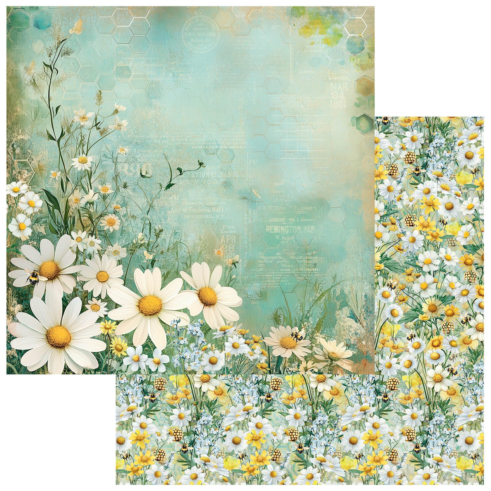 49 & Market Printed Papers 49 And Market Collection Pack 12"X12" Botanical Buzz - DBB-32239