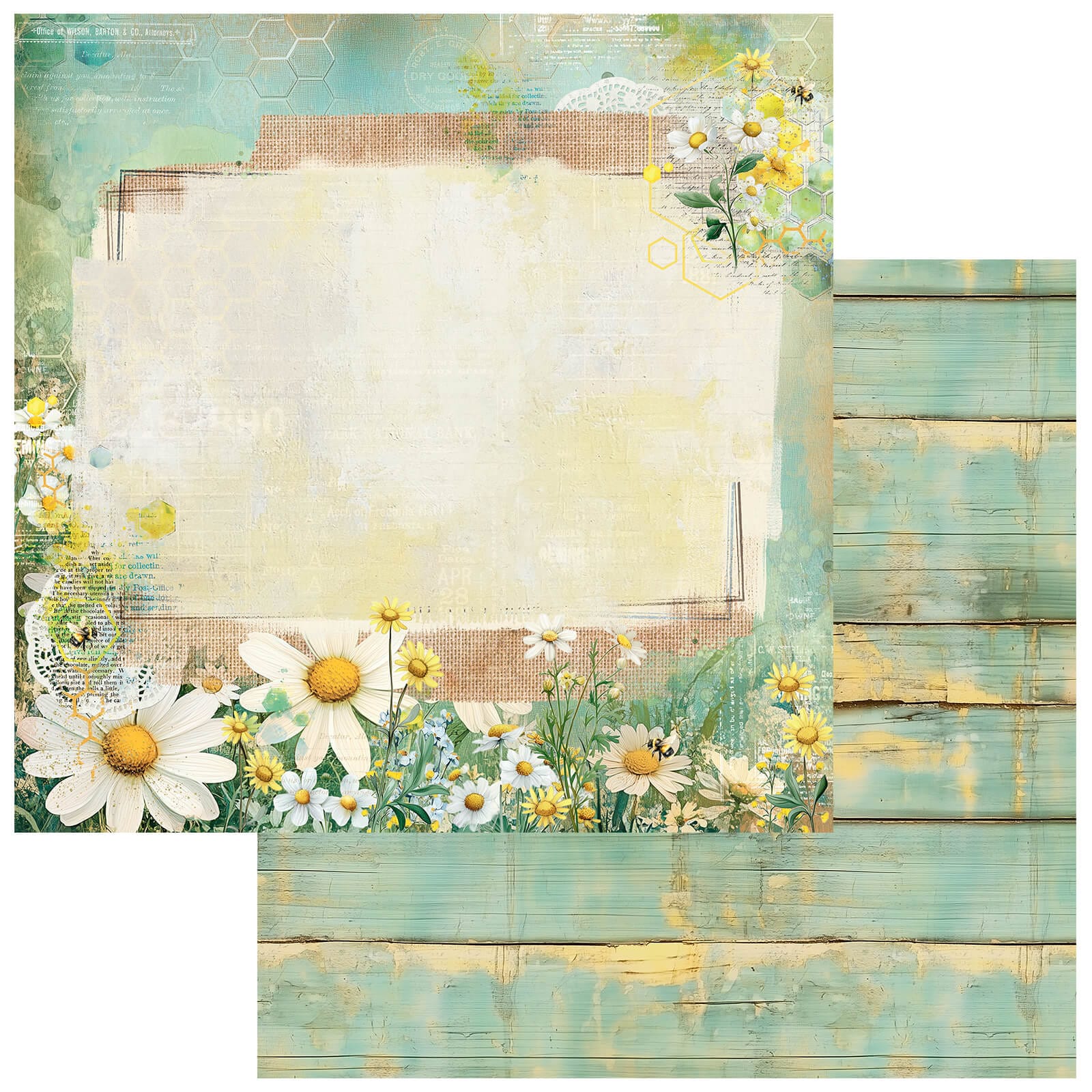 49 & Market Printed Papers 49 And Market Collection Pack 12"X12" Botanical Buzz - DBB-32239