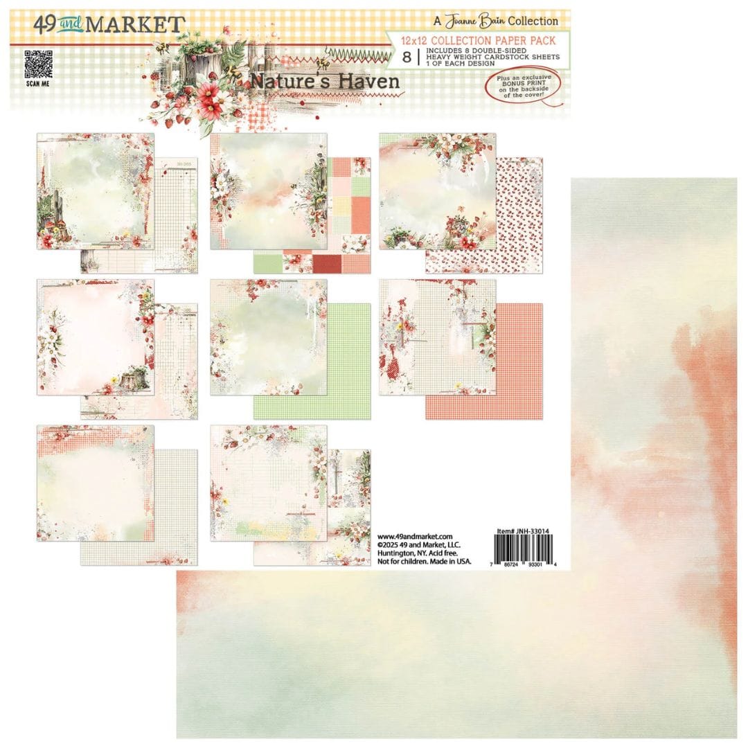 49 & Market Printed Papers 49 And Market Collection Pack 12"X12" Nature's Haven - JNH-33014