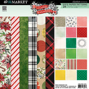 49 & Market Printed Papers 49 And Market Paper Pad 12"X12" 24/Pkg Mistletoe And Memories - VBM-32482
