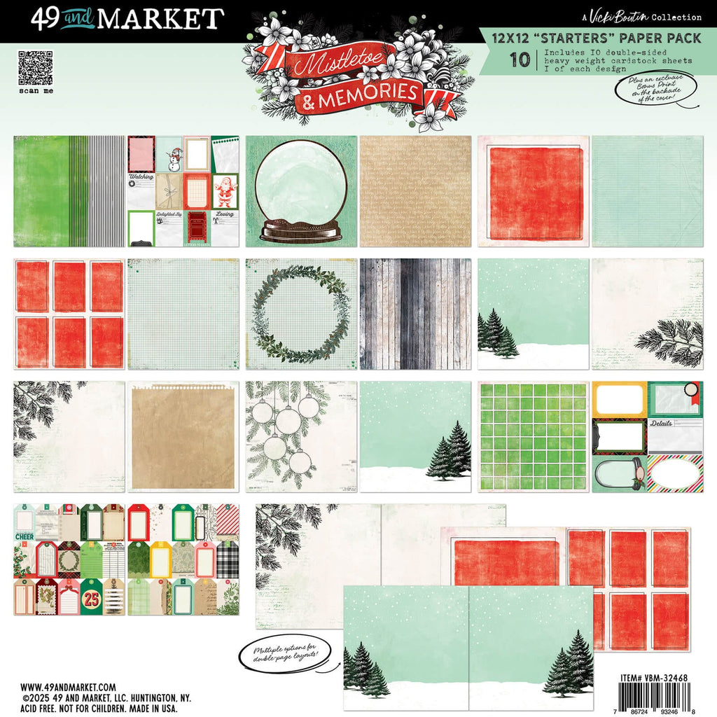49 & Market Printed Papers 49 And Market Starters Collection Pack 12