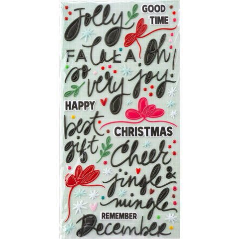 49 & Market Stickers 49 And Market Puffy Stickers Mistletoe And Memories - VBM-32734