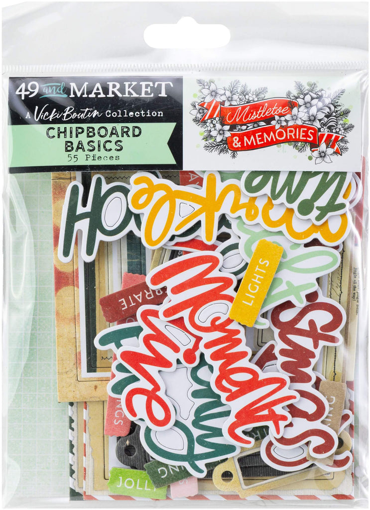 49 & Market Topper Sheets 49 And Market Chipboard Set Basics, Mistletoe And Memories - VBM-32758