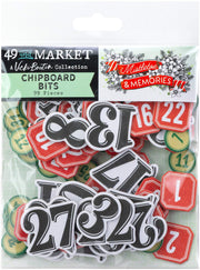 49 & Market Topper Sheets 49 And Market Chipboard Set Bits, Mistletoe And Memories - VBM-32741