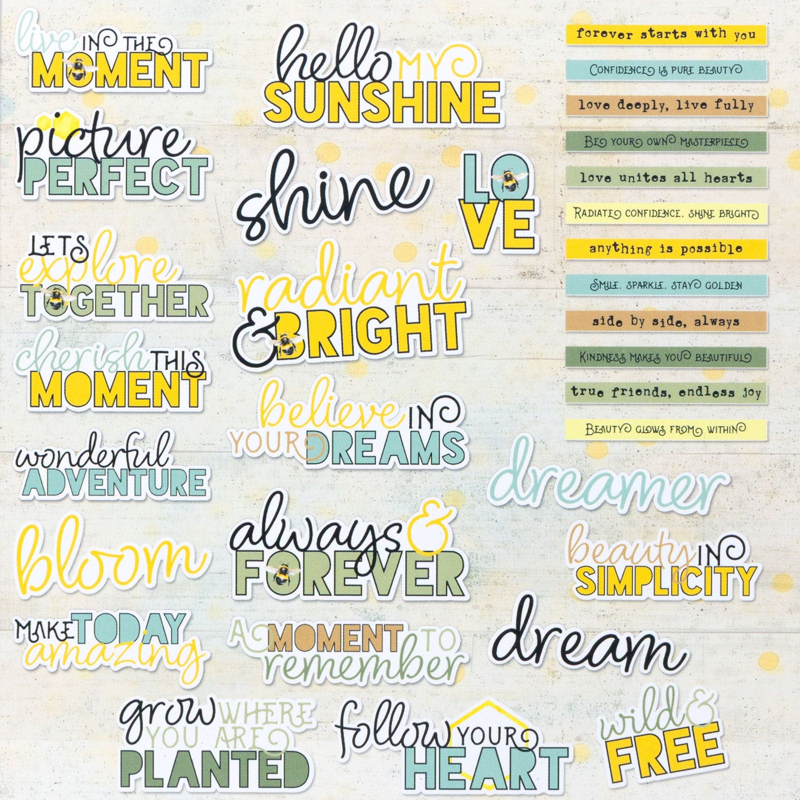49 & Market Topper Sheets 49 And Market Chipboard Words, Botanical Buzz - DBB-32413