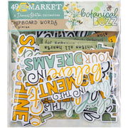 49 & Market Topper Sheets 49 And Market Chipboard Words, Botanical Buzz - DBB-32413