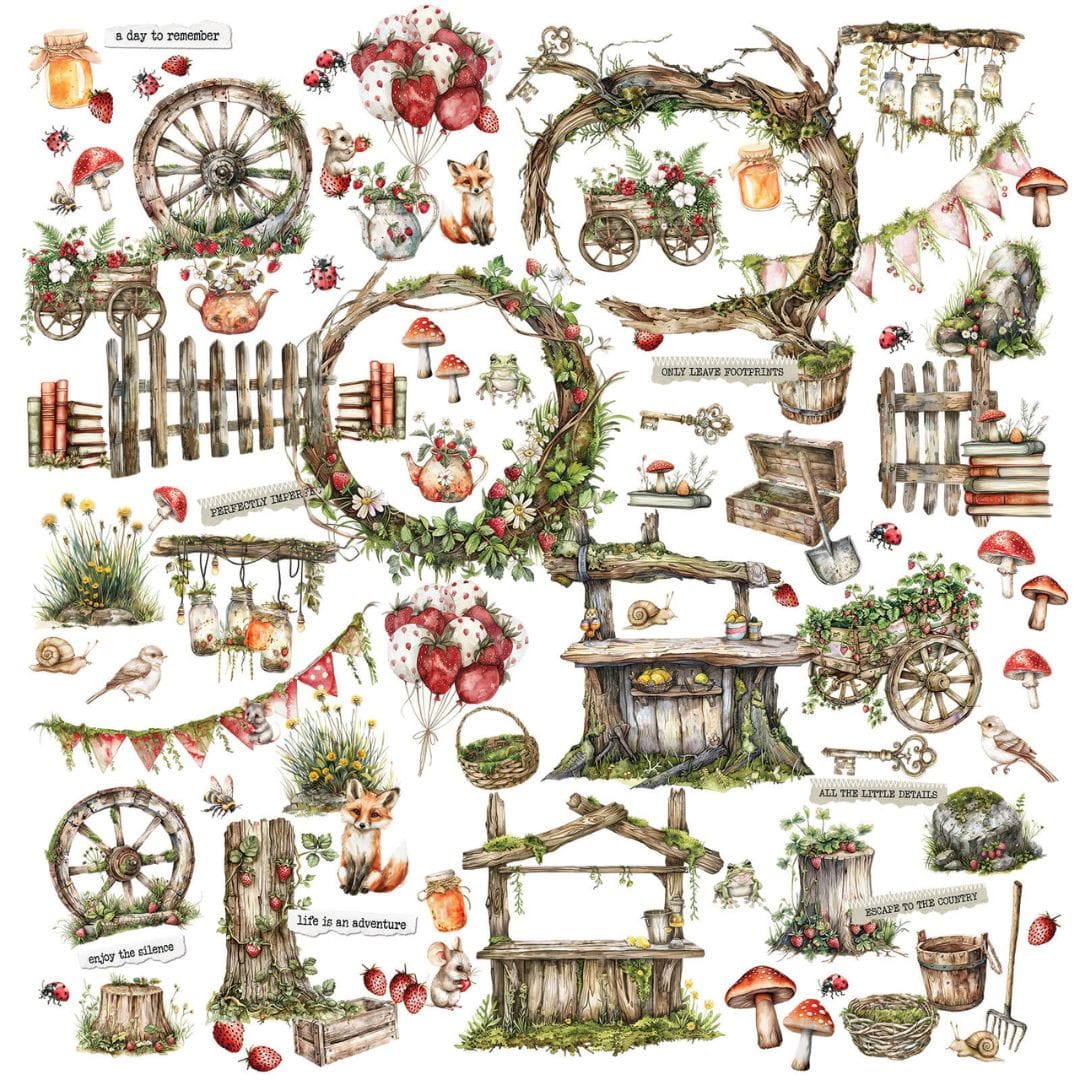 49 & Market Topper Sheets 49 And Market Laser Cut Element Set, Nature's Haven - JNH-33175