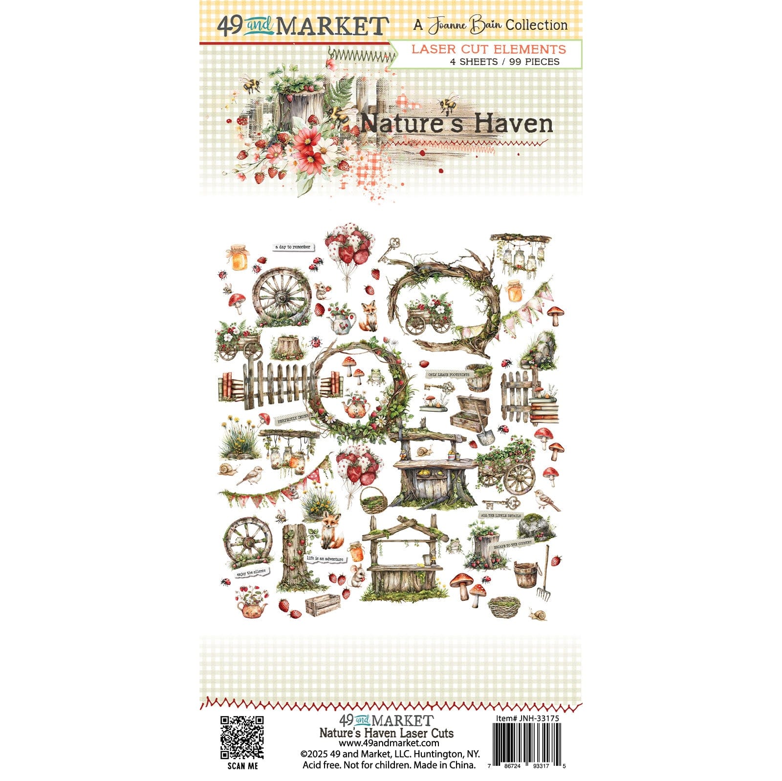 49 & Market Topper Sheets 49 And Market Laser Cut Element Set, Nature's Haven - JNH-33175