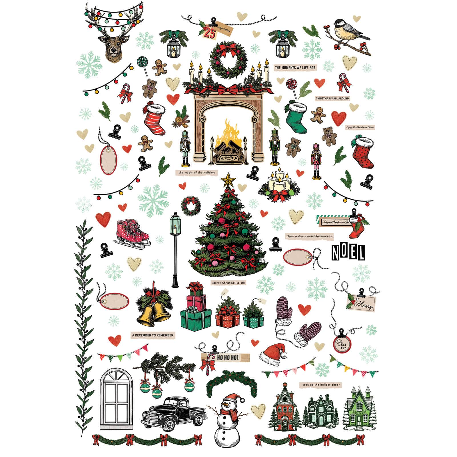 49 & Market Topper Sheets 49 And Market Laser Cut Outs Elements, Mistletoe And Memories - VBM-32673