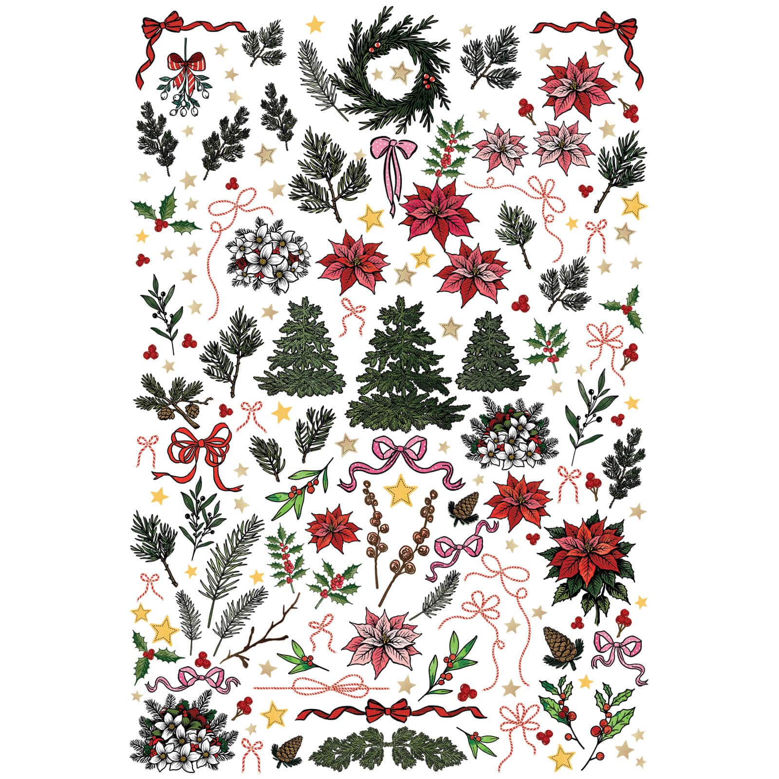 49 & Market Topper Sheets 49 And Market Laser Cut Outs Foliage, Mistletoe And Memories - VBM-32680