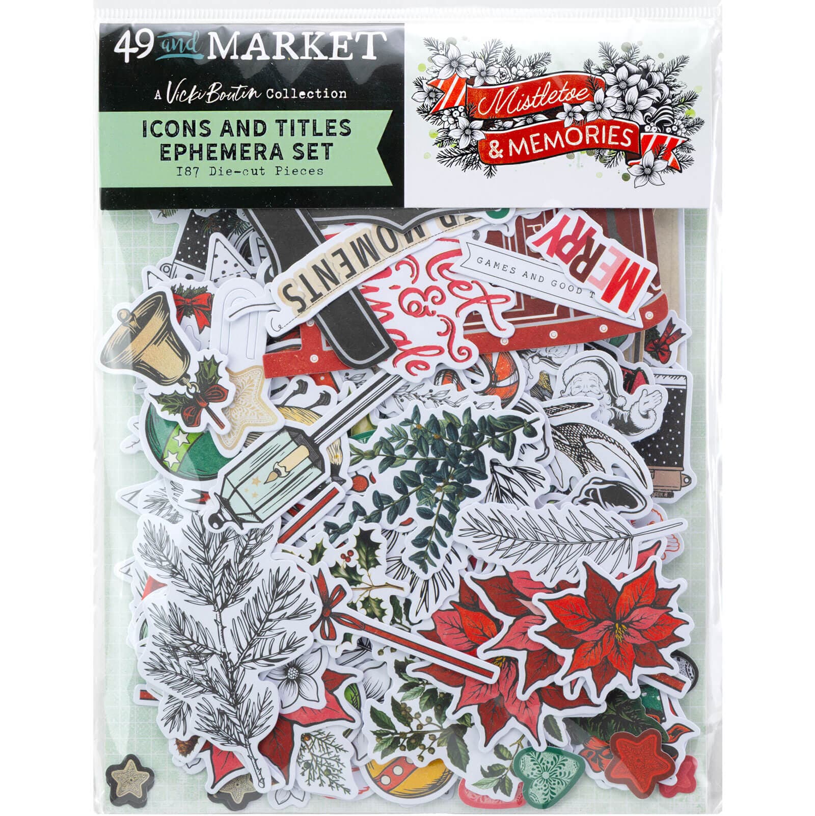 49 & Market Topper Sheets 49 And Marketing Die-Cuts Icons, Mistletoe And Memories - VBM-32697