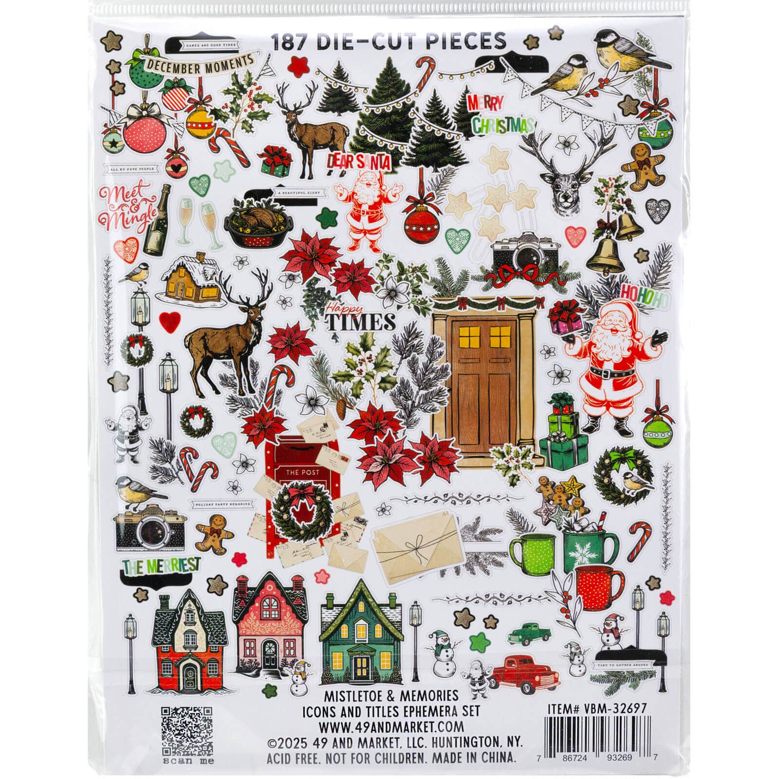 49 & Market Topper Sheets 49 And Marketing Die-Cuts Icons, Mistletoe And Memories - VBM-32697