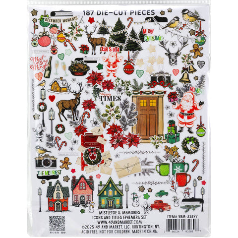 49 & Market Topper Sheets 49 And Marketing Die-Cuts Icons, Mistletoe And Memories - VBM-32697