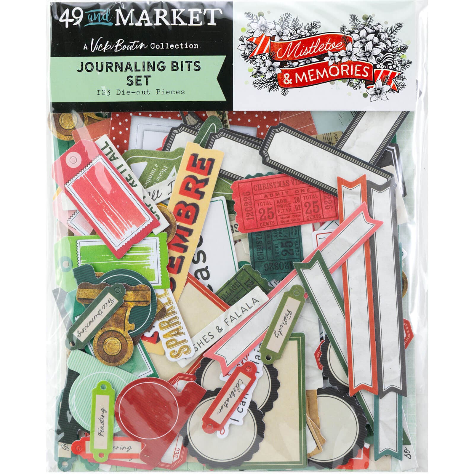 49 & Market Topper Sheets 49 And Marketing Die-Cuts Journaling, Mistletoe And Memories - VBM-32703