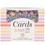 American Crafts Cards Pink Paislee A2 Cards with Envelopes - Paige Evans Bloom Street, 40 pack