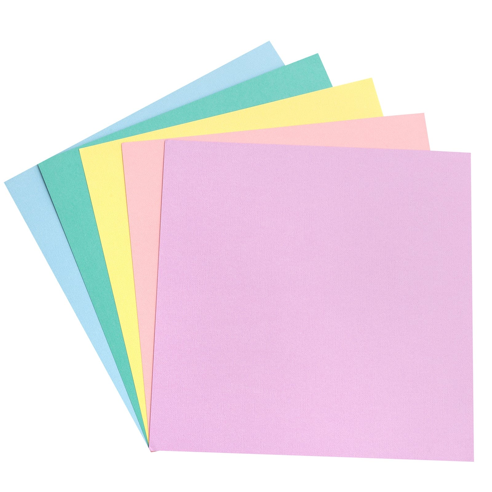 American Crafts Cardstock American Crafts Precision Cardstock Pack 80lb 12x12" 60/Pkg-Pastel/Textured