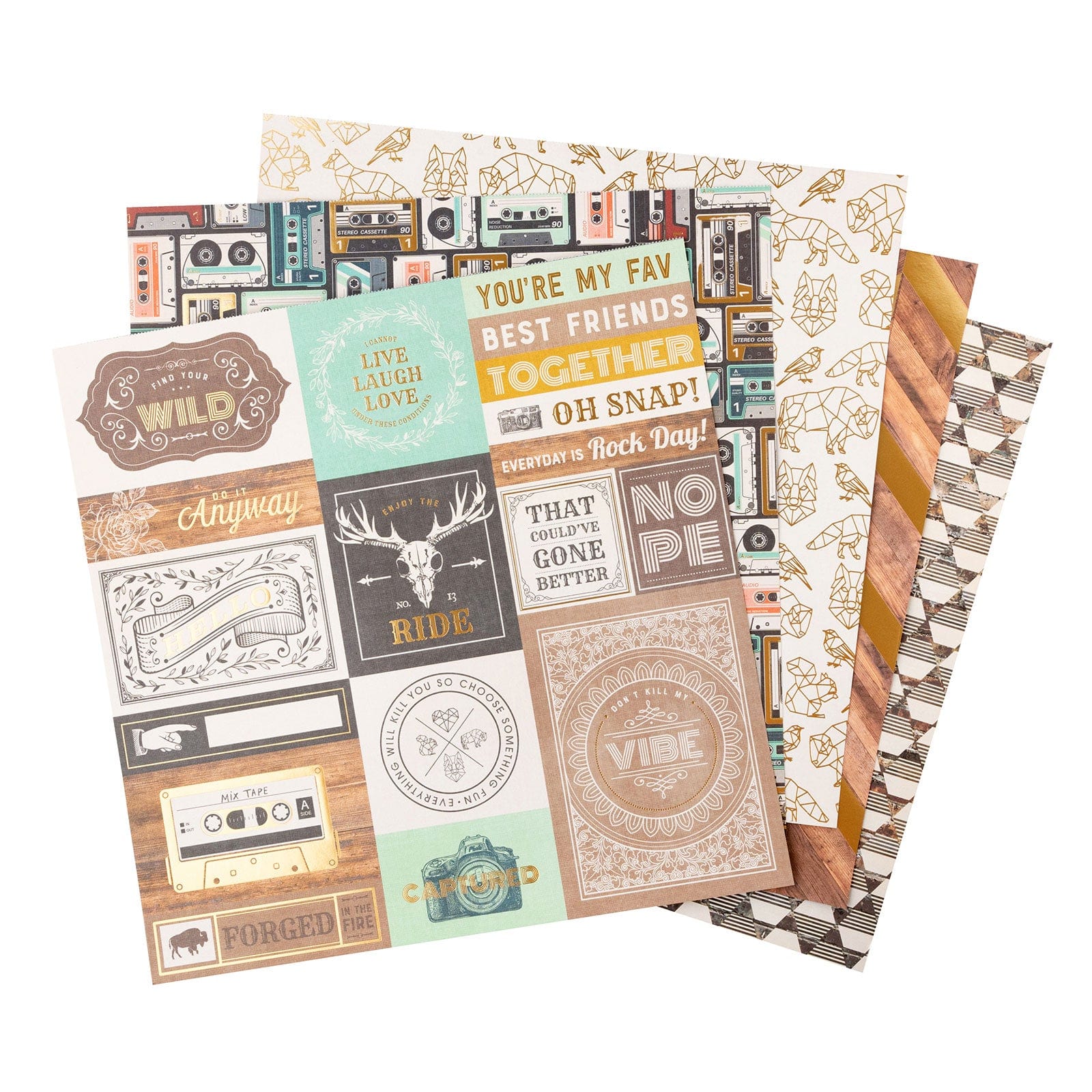 American Crafts Cardstock Cedar House Double-Sided 12x12" Paper Pad
