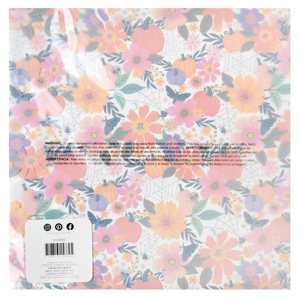 American Crafts Cardstock Paige Evans Tricks & Treats Specialty Paper 12"X12" - 316050