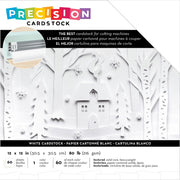 American Crafts Cardstock - Solid American Crafts Precision Cardstock Pack 80lb 12x12" 60/Pkg-White/Textured