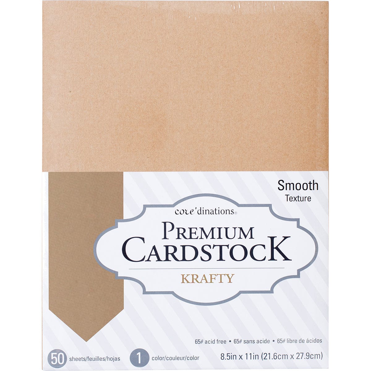 American Crafts Cardstock - Solid Core'dinations Value Pack Smooth Cardstock 8.5x11" 50/Pkg-Krafty