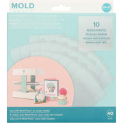 American Crafts Clay Metal Glass & Stone We R Makers - Mold Press Clear Plastic Sheets - 40 Pack