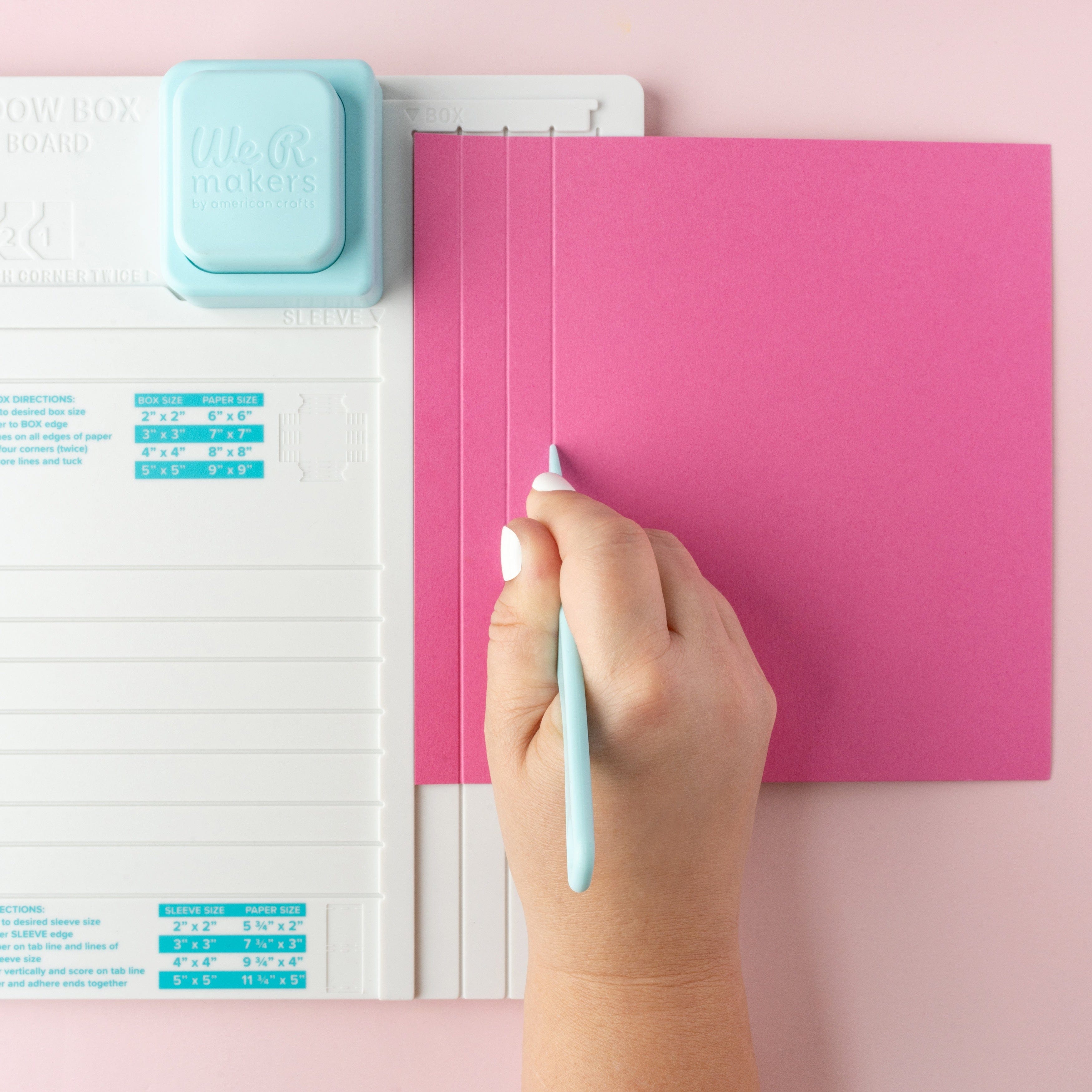 American Crafts Cutting Tools We R Makers Shadow Box Punch Board