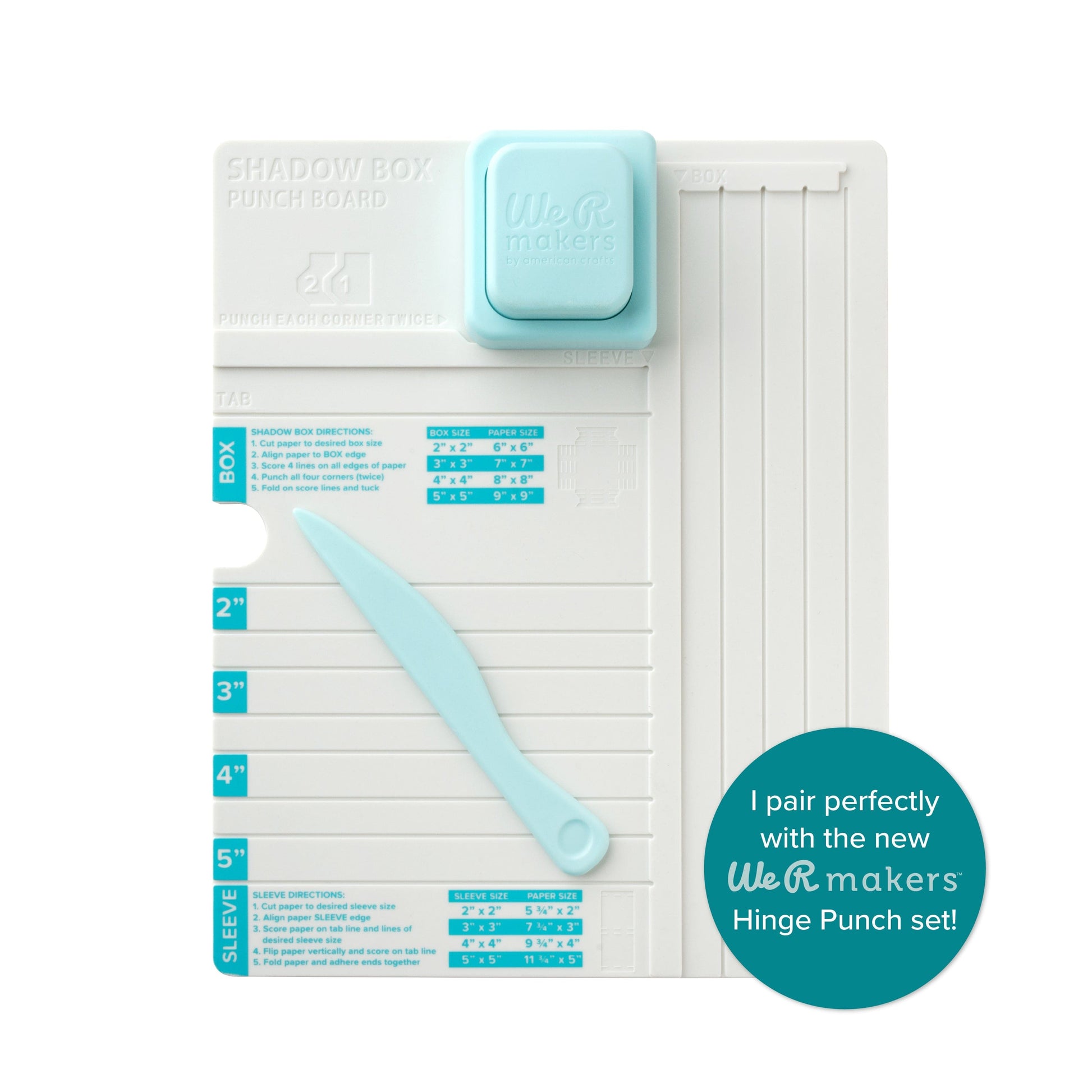 American Crafts Cutting Tools We R Makers Shadow Box Punch Board