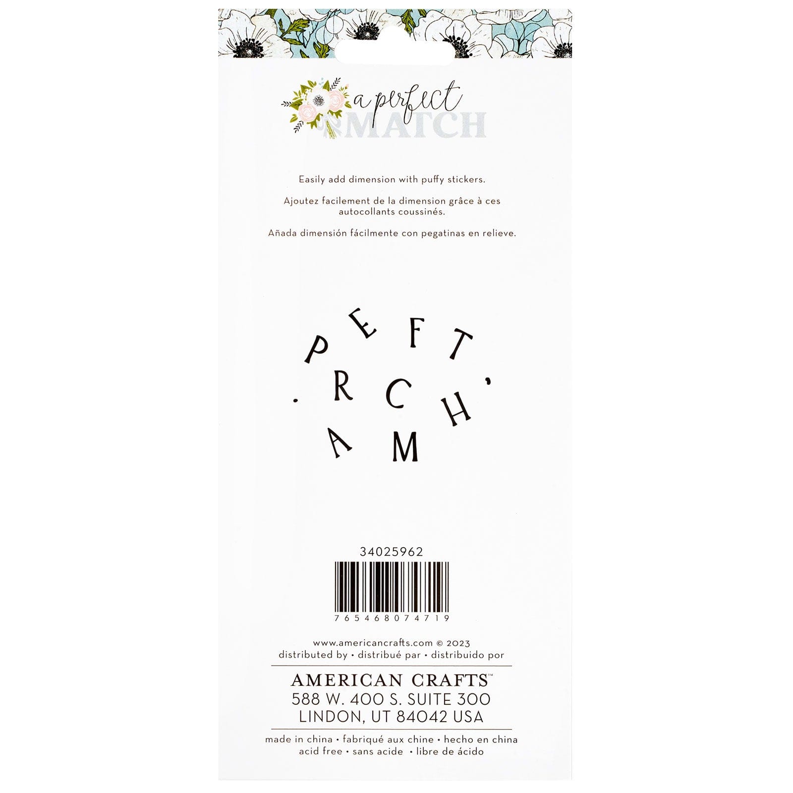 American Crafts Embellishments American Crafts A Perfect Match Alphabet Stickers - 130 Piece