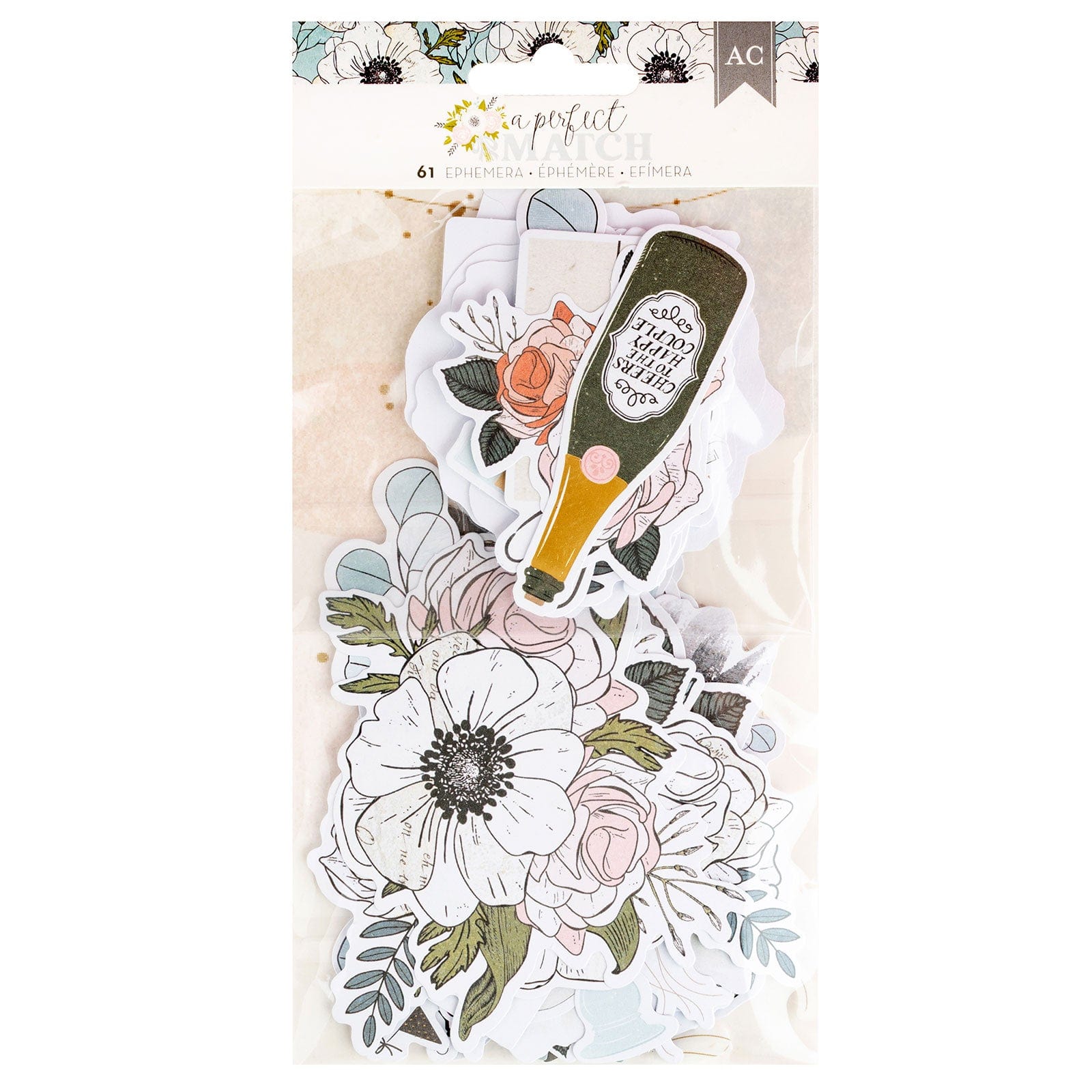 American Crafts Embellishments American Crafts A Perfect Match Ephemera Icon Set - 61 Piece