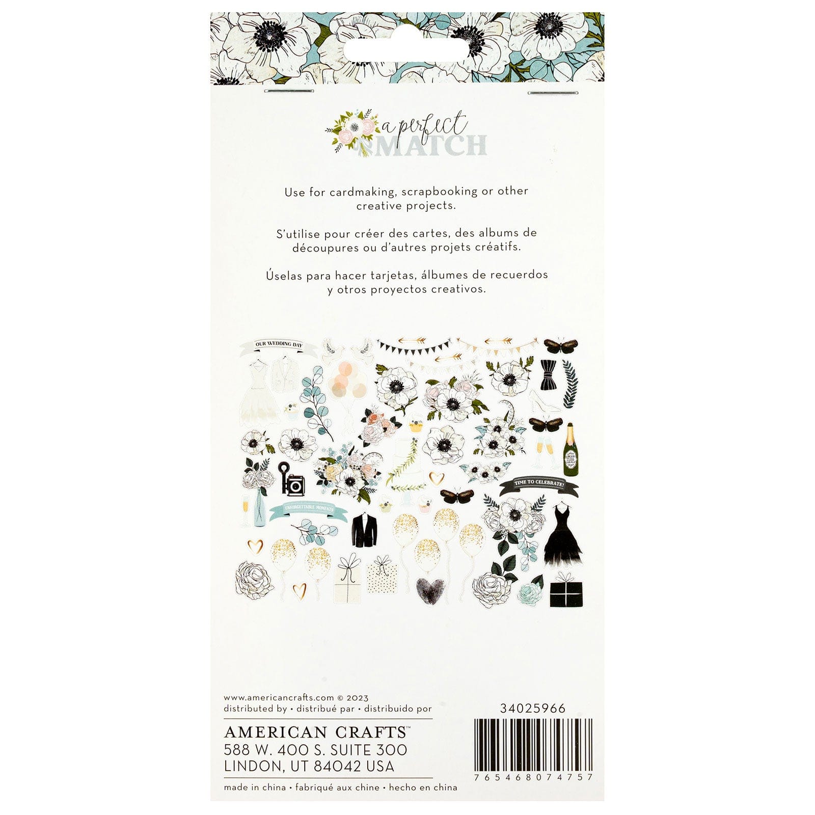 American Crafts Embellishments American Crafts A Perfect Match Ephemera Icon Set - 61 Piece