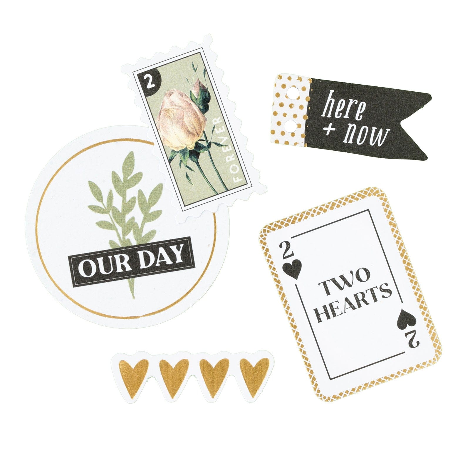 American Crafts Embellishments American Crafts A Perfect Match Ephemera Journaling Die Cut Shapes- 61 Piece