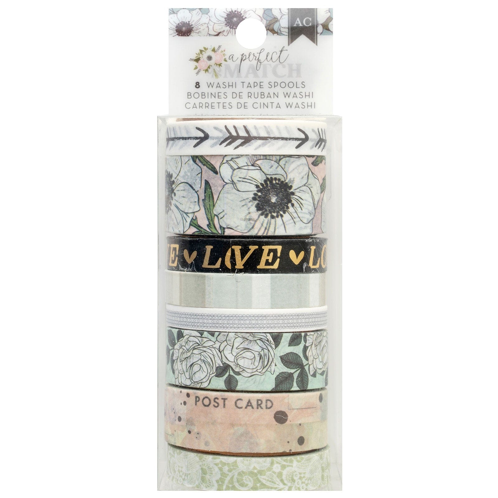 American Crafts Embellishments American Crafts A Perfect Match Washi Tape - 8 Pack