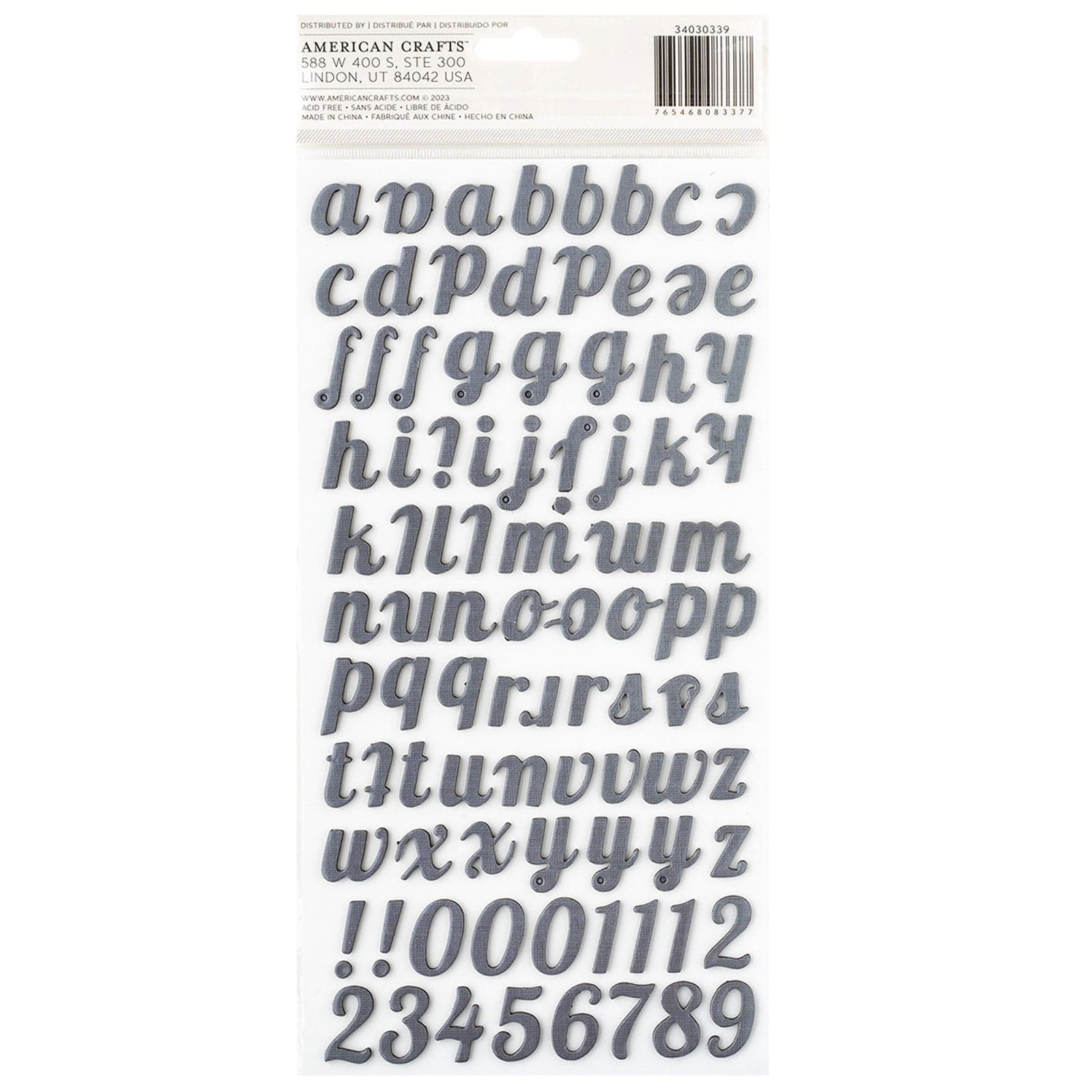 American Crafts Embellishments American Crafts Cedar House Thicker Alphabet Stickers - 175 Piece