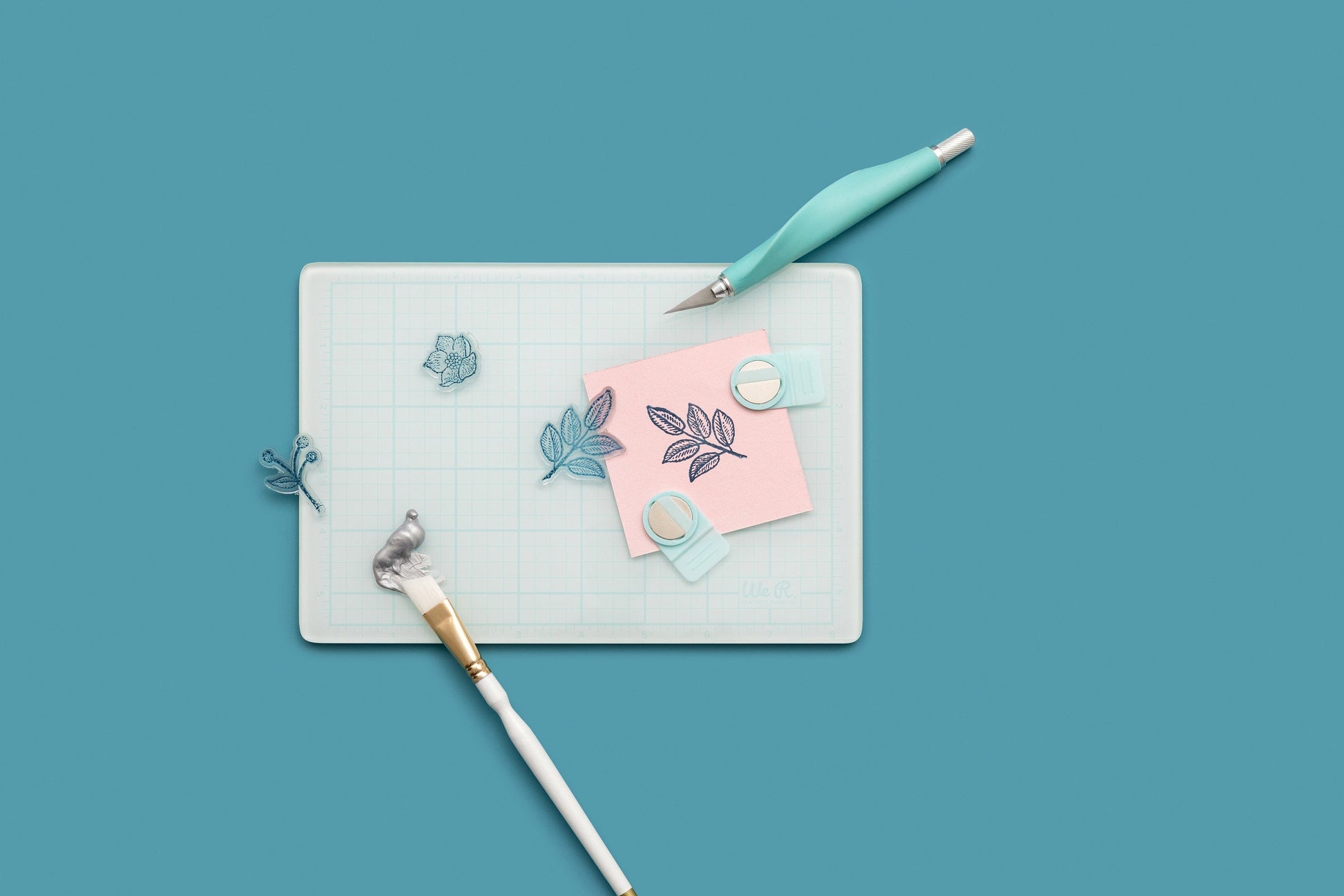 American Crafts Embossing / Tools / Accessories We R Makers Magnetic Glass Mat 9"X6" 3/Pkg