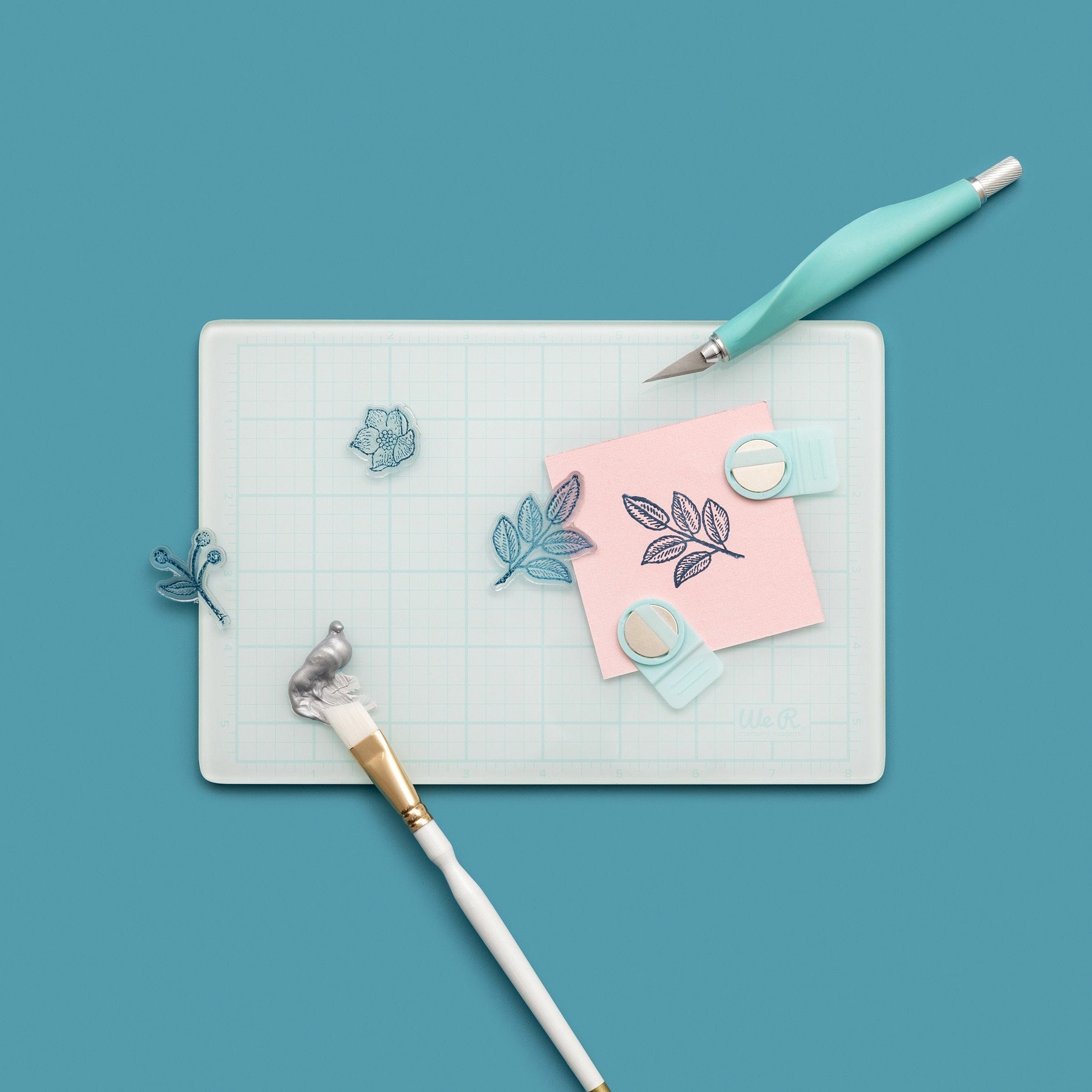 American Crafts Embossing / Tools / Accessories We R Makers Magnetic Glass Mat 9"X6" 3/Pkg