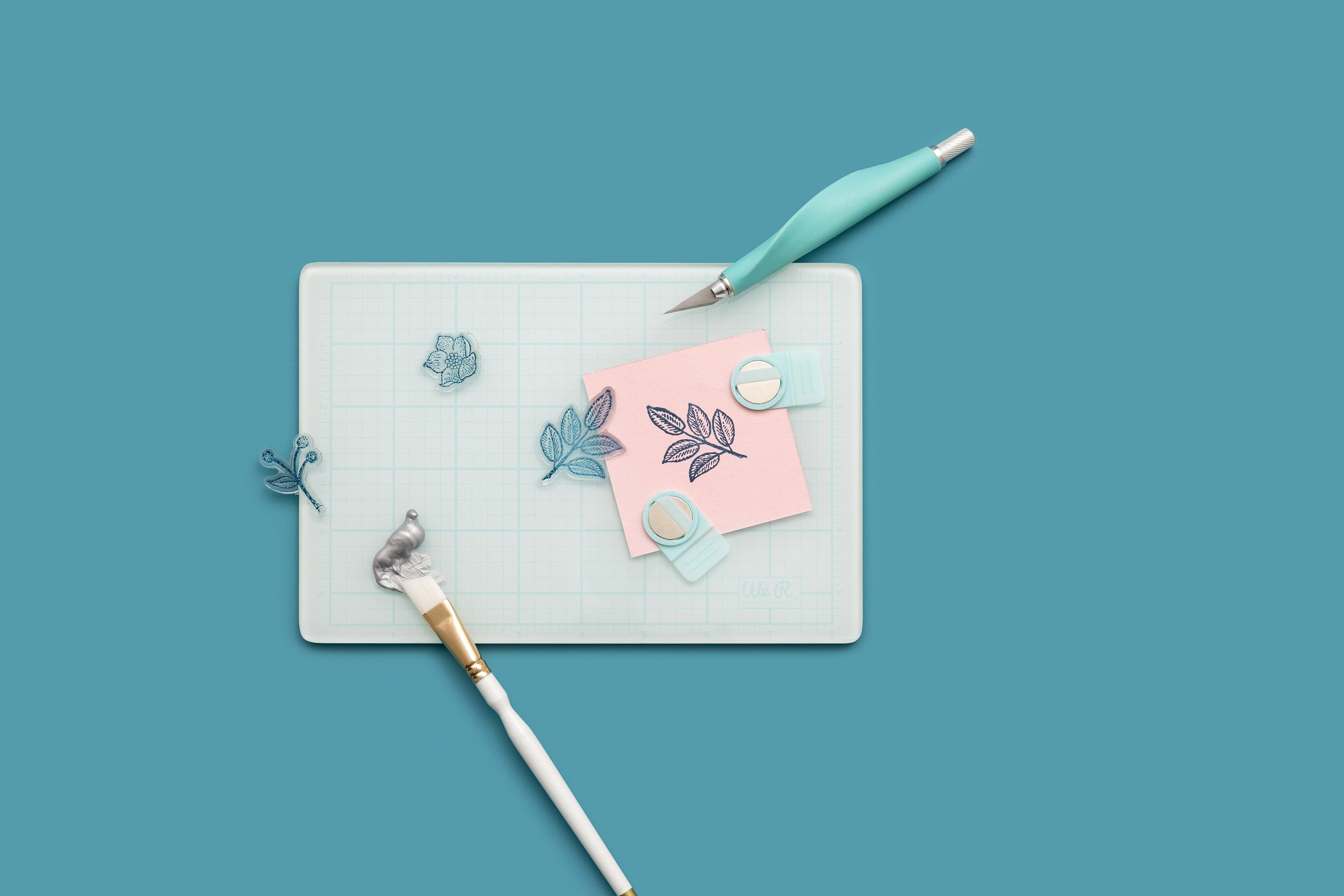 American Crafts Embossing / Tools / Accessories We R Makers Magnetic Glass Mat 9"X6" 3/Pkg