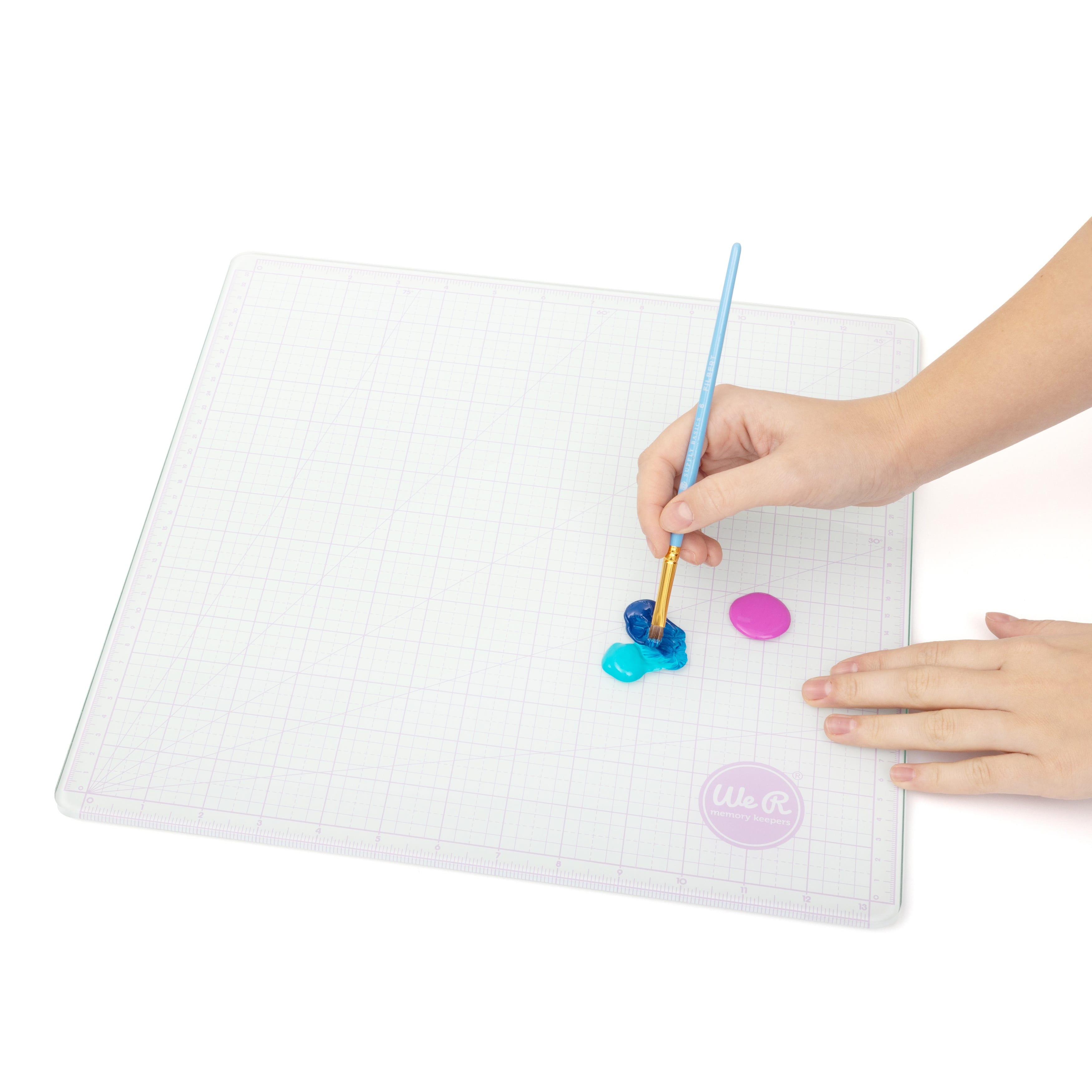 American Crafts Mats & Work Surfaces We R Makers – 13" x 13" Glass Cutting Mat