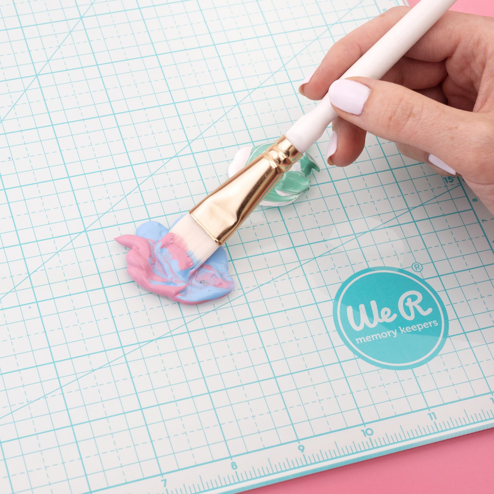 American Crafts Mats & Work Surfaces We R Makers – Glass Cutting Mat – 14" x 14"