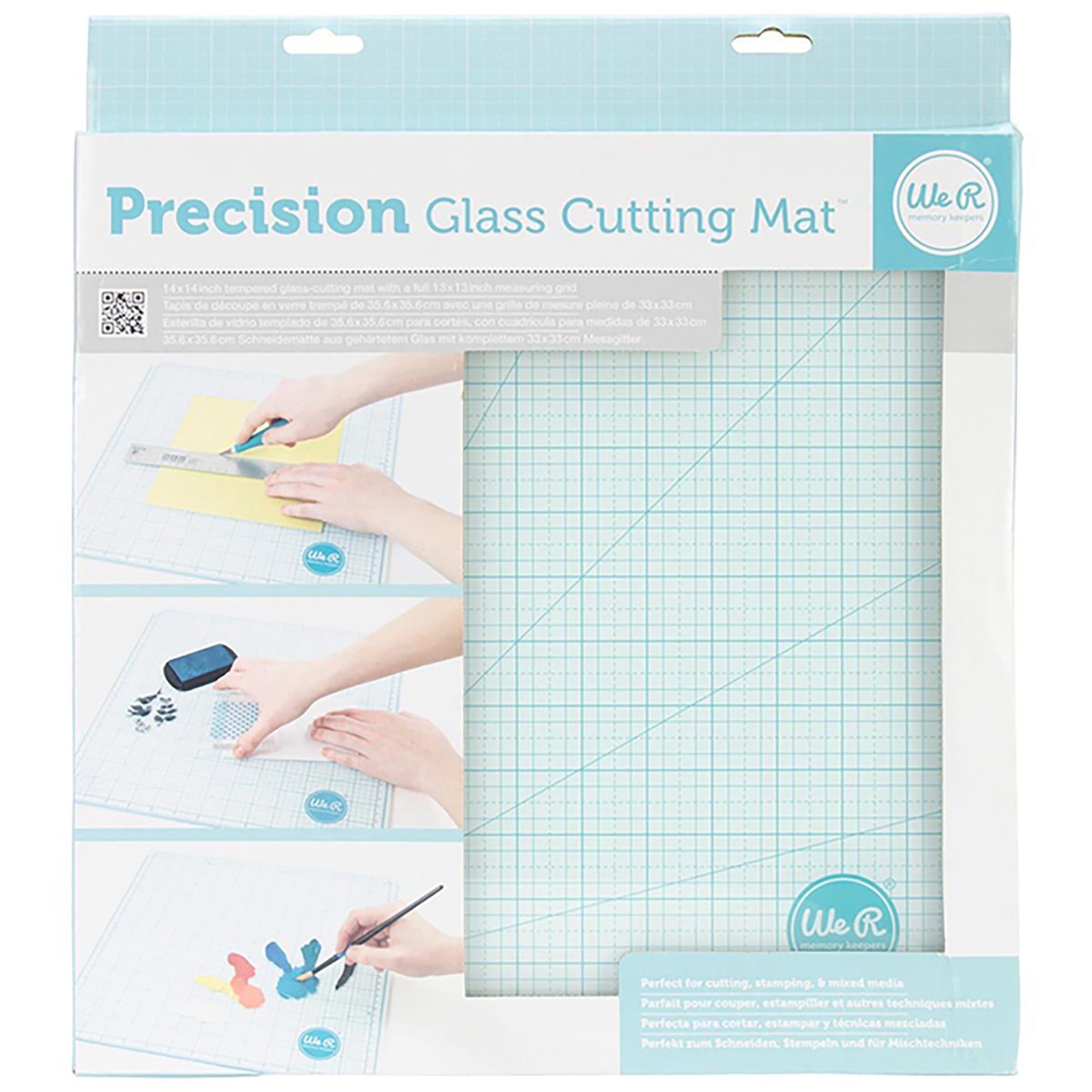 American Crafts Mats & Work Surfaces We R Makers – Glass Cutting Mat – 14" x 14"