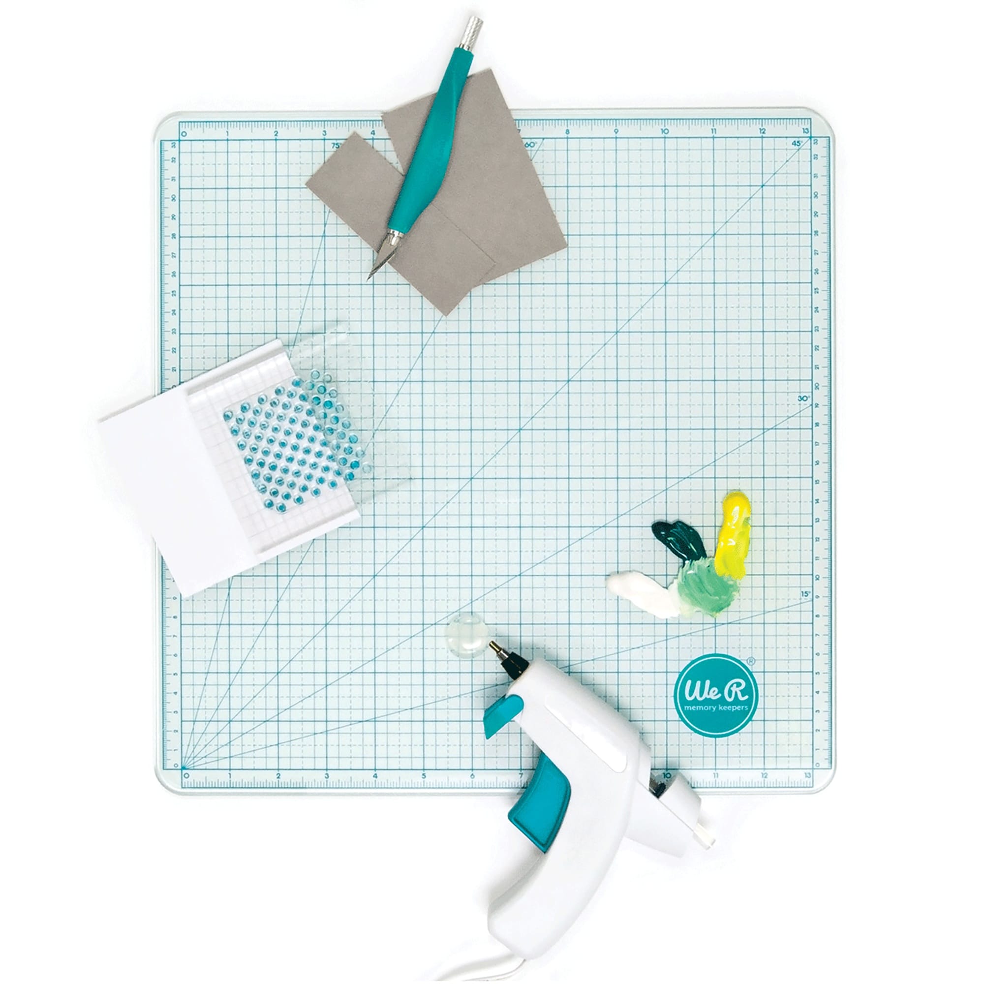American Crafts Mats & Work Surfaces We R Makers – Glass Cutting Mat – 14" x 14"