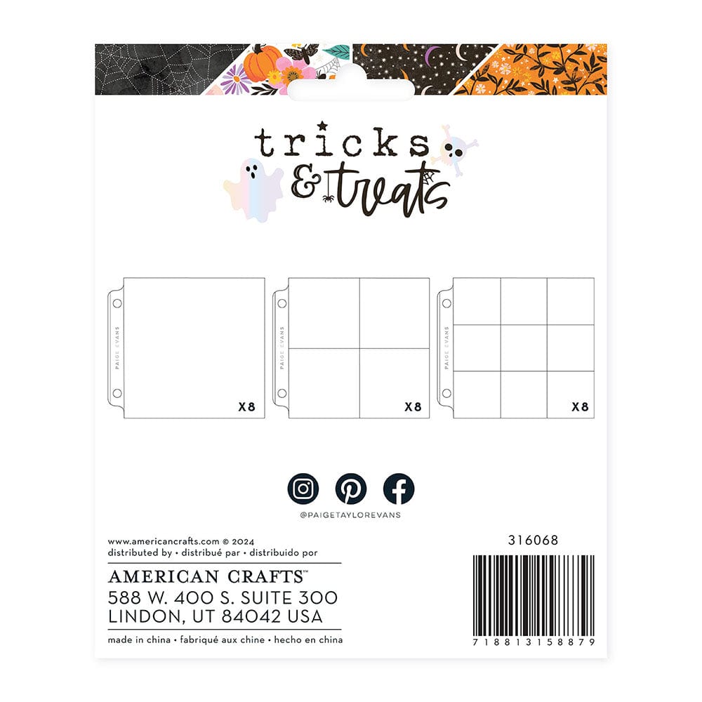 American Crafts Paige Evans - Tricks And Treats Collection - 4 x 4 Page Refills - 316068