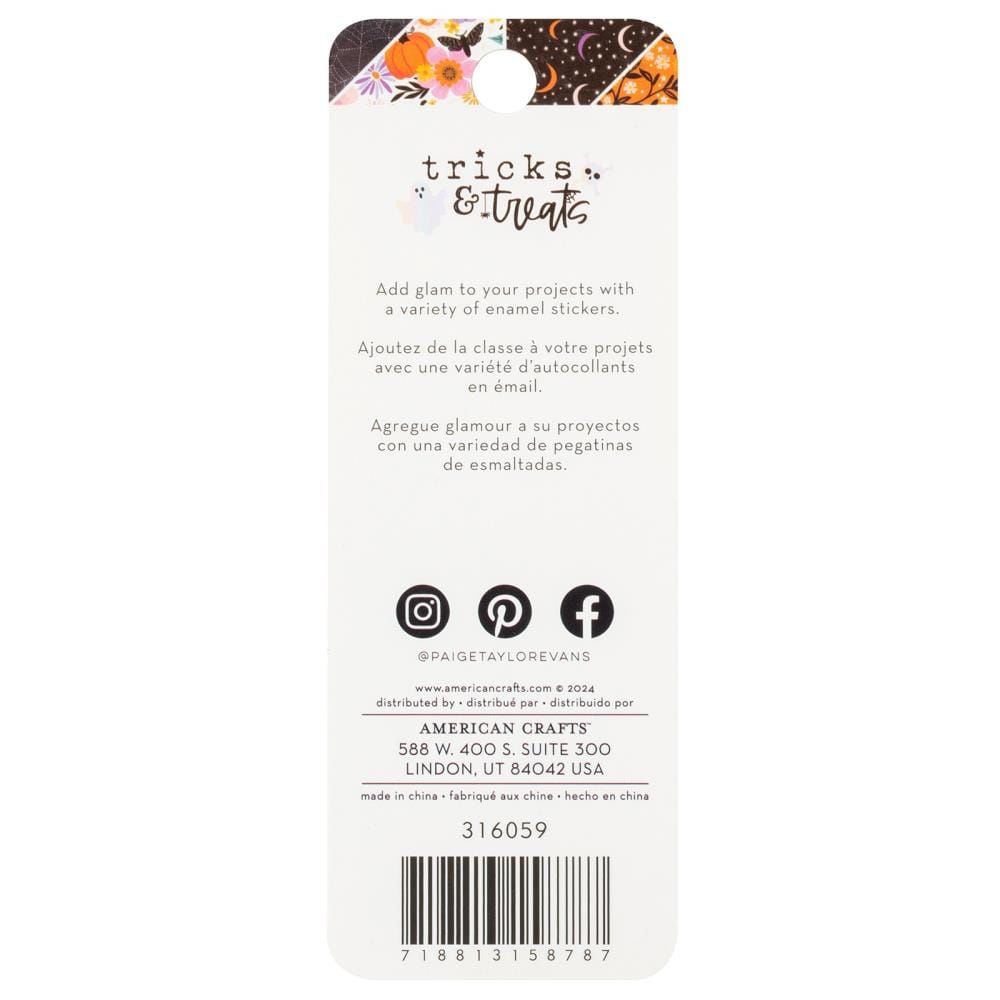 American Crafts Paige Evans Tricks & Treats Enamel Dots - 316059