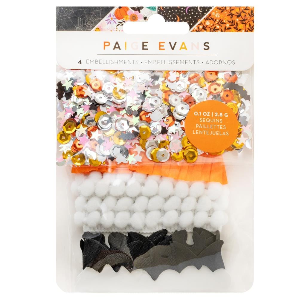 American Crafts Paige Evans Tricks & Treats Sequins And Trims - 316064