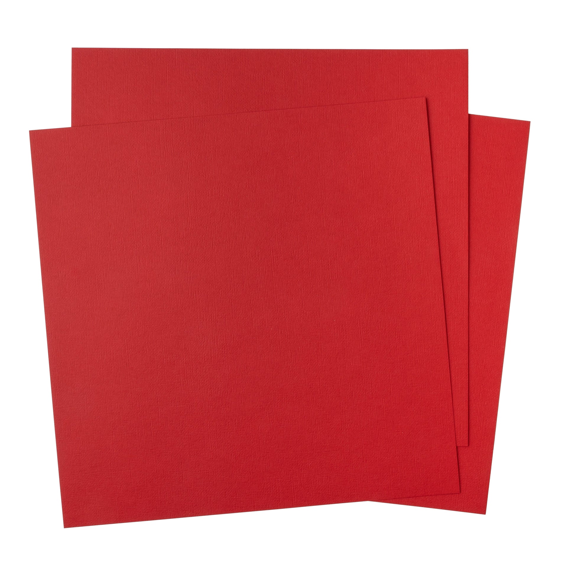 American Crafts Solid Color Papers American Crafts - 12" x 12" Solid Crimson Textured Cardstock – 60 Sheets